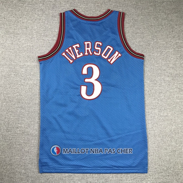 Maillot Enfant Philadelphia 76ers Allen Iverson NO 3 Mitchell & Ness 1999-00 Bleu